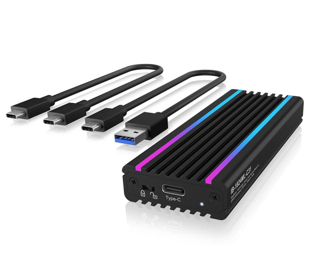 ICY BOX Obudowa do dysku M.2 NVMe (RGB) - 601767 - zdjęcie 2